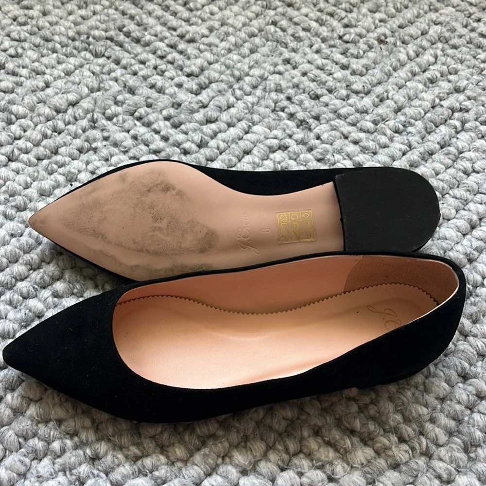 J. Crew Black Pointed Toe Flats
